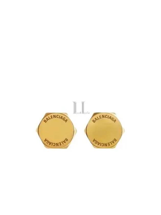 Luxury Balenciaga  Garage Screw Earrings Gold