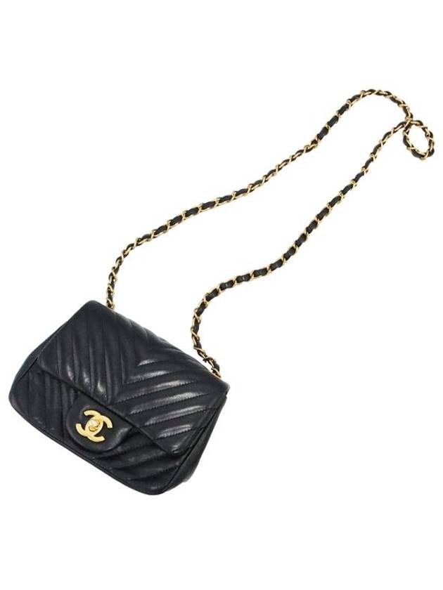 Women s Cross Bag Black Chanel A35200 Gold COCO Logo Lambskin Classic Chevron Petit Sac Mini Flap Chain Shoulder Chanel