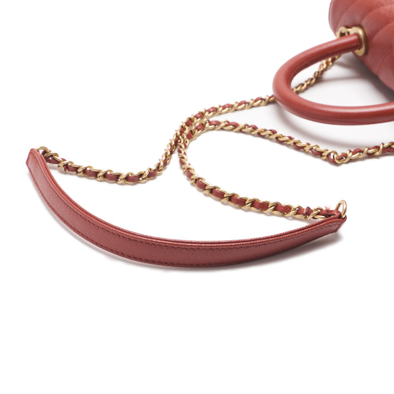 CHANEL V Stitch Coco Handle 2WAY Handbag Caviar S Red  Handbag  Shoulder Bag Ladies Handbag Hybrid 【 Delivery】 Netherlands Online
