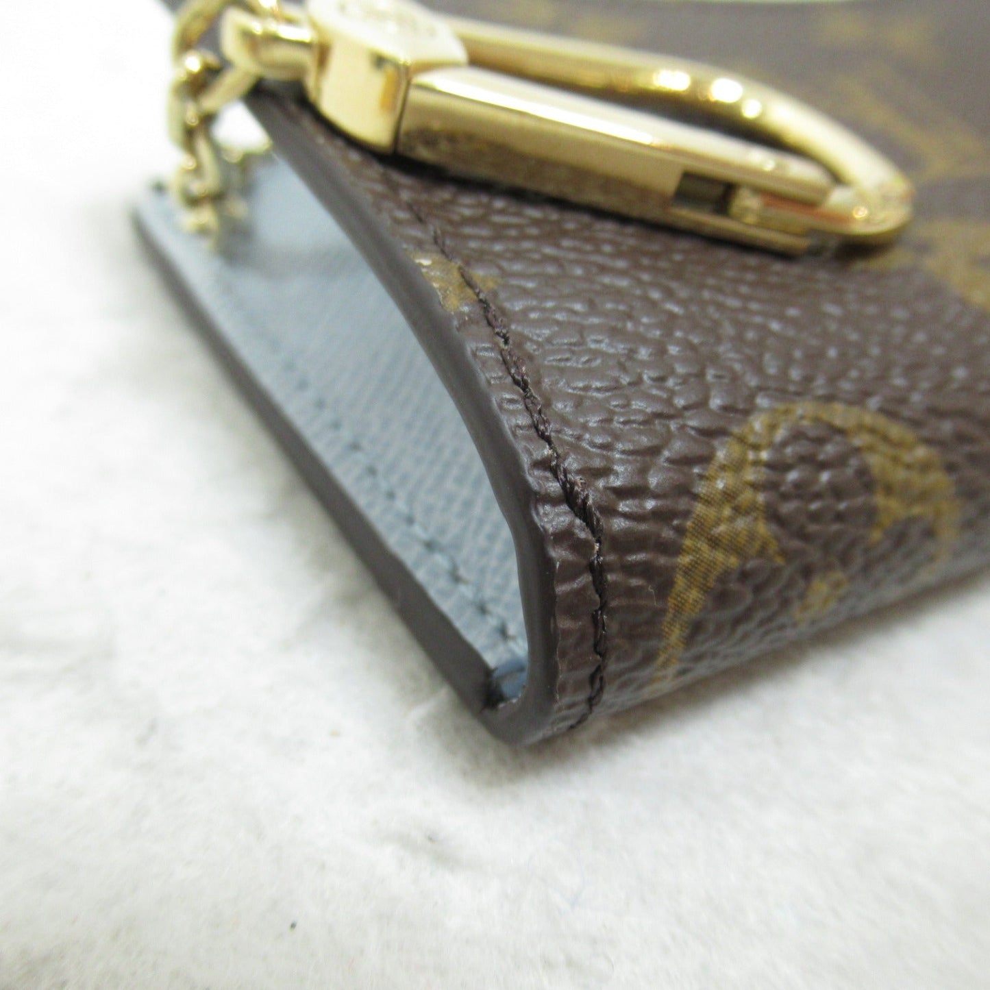 Louis Vuitton Porte Claire ah Key & Coin Case Wallet PVC Coated Canvas Monogram   Brown / Blue / Orange Blue M83612