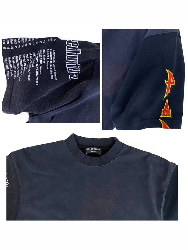 Luxury Balenciaga  Speed Hunter Upside Down Oversized Short Sleeve T-shirt Black