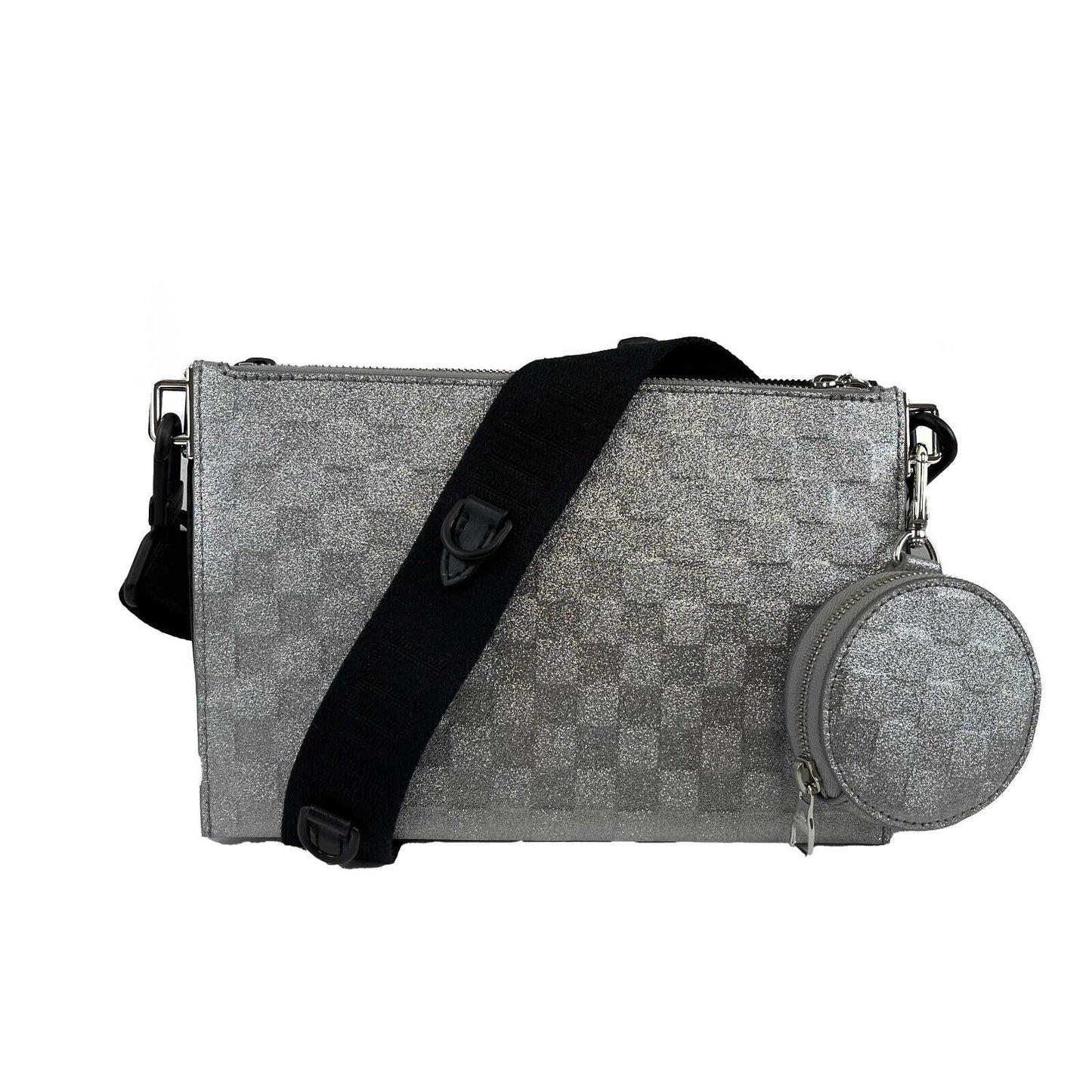 LOUIS VUITTON New w/o Tags Trio LV x Virgil Aboloh Black Silver Crossbody Bag