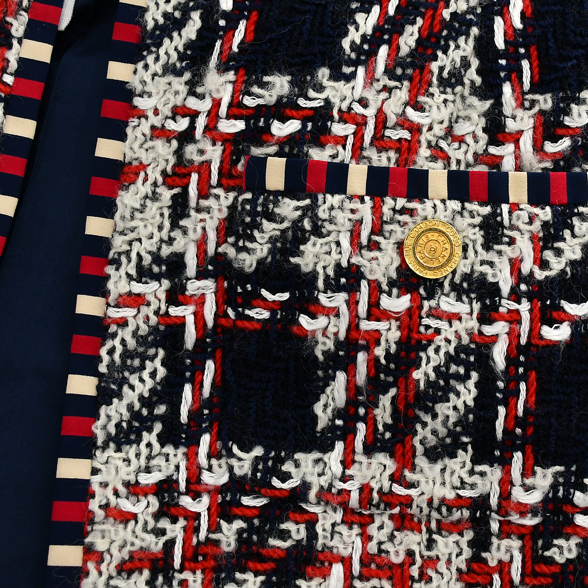 Chanel Collarless Jacket Red #38