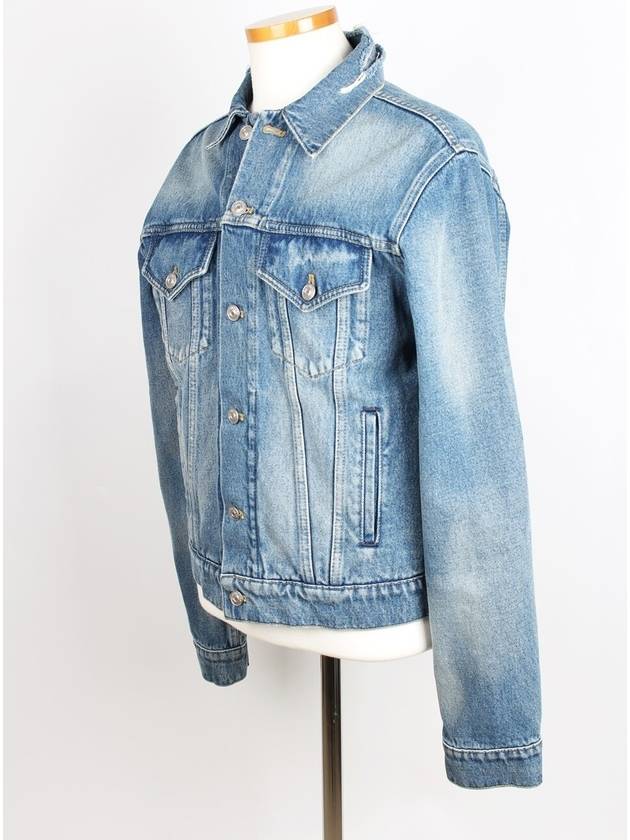 Luxury Balenciaga  Wave logo denim jacket 46