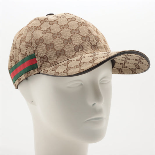 Gucci 200035 GG Canvas Capp Cotton  Polyester × Nylon Beige