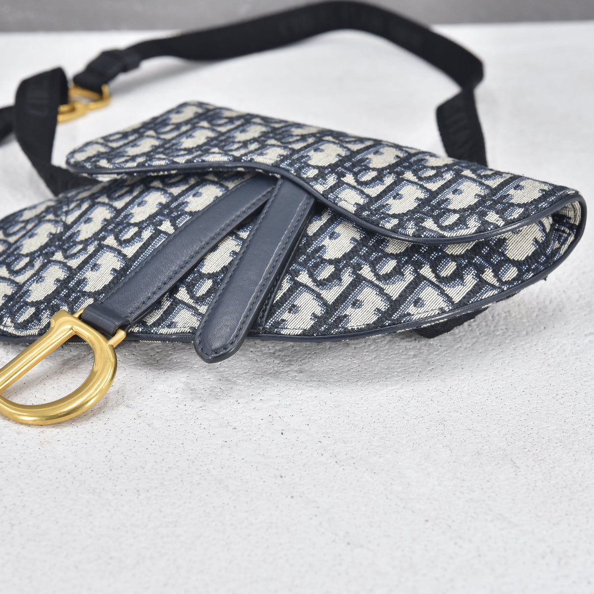 Oblique Canvas Saddle Belt Bag