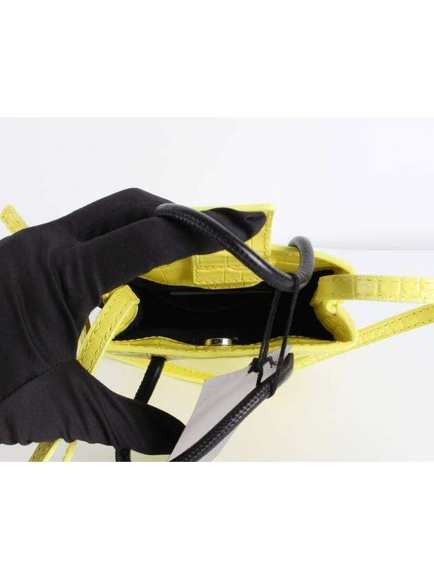 Luxury Balenciaga  Crocodile cross bag yellow