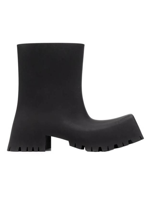 Luxury Balenciaga  Rubber Trooper Ankle Boots Black