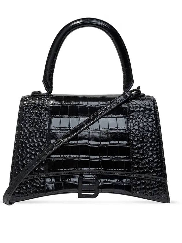Luxury Balenciaga  Hourglass Top Handle Tote Bag Black