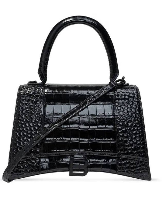 Luxury Balenciaga  Hourglass Top Handle Tote Bag Black