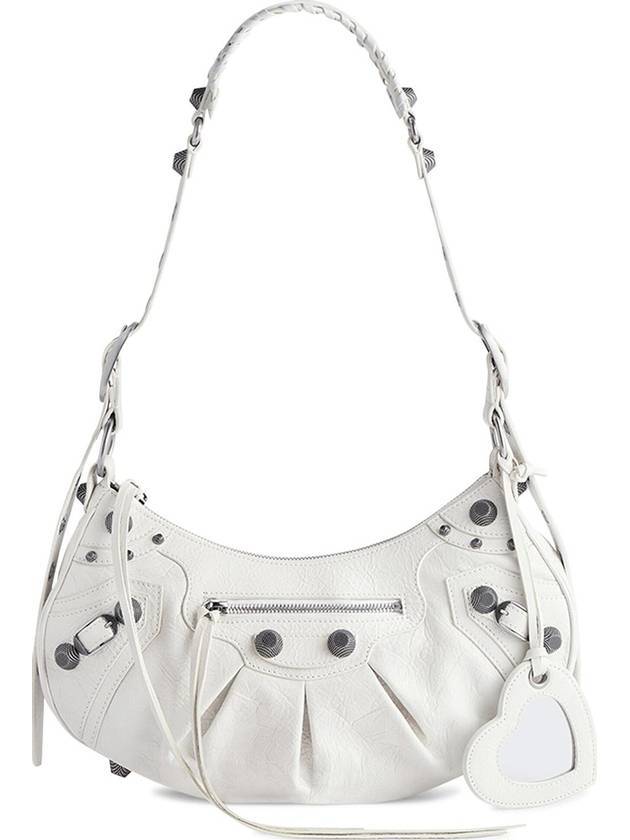 Luxury Balenciaga  Le Cagole Small Leather Shoulder Bag White