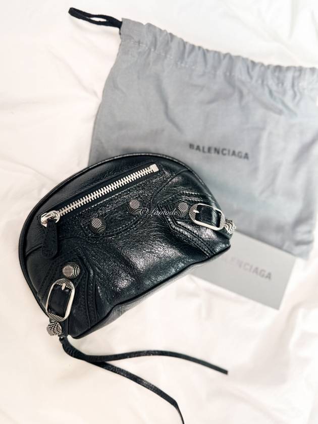 Luxury Balenciaga  Le Cagole Small Cosmetic Pouch Bag Black