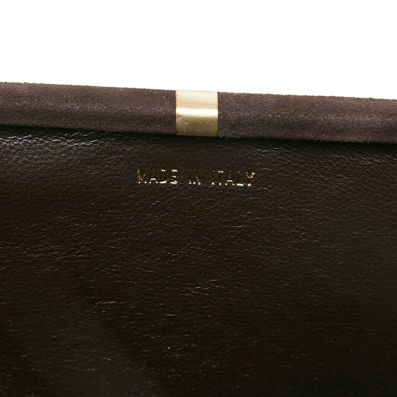 Chanel Matrases Cocomark Chain Vanity Bag Brown wedish Lady Chanel