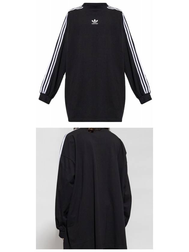 Luxury Balenciaga  Oversized Long Sleeve T-Shirt Black