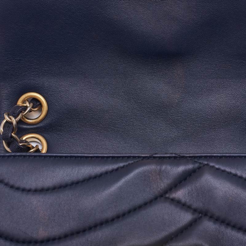 CHANEL 【CHANEL】Pushlock Wave Stitch Chain Sder  Canvas Navy (Gen Gold ) Shoulder Bag Mini Shellder Bag  Shellder Bag Hybrid 【 Ship】 Himalan Bookstore Online