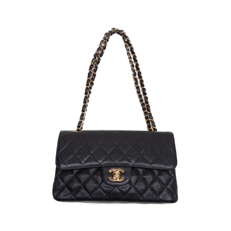 Chanel Matrasse Double Flap Chain Sder Caviar S Black  Shoulder Bag Mini Shoulder Bag  Bag Hybrid 【 Ship】  Yaboo Online