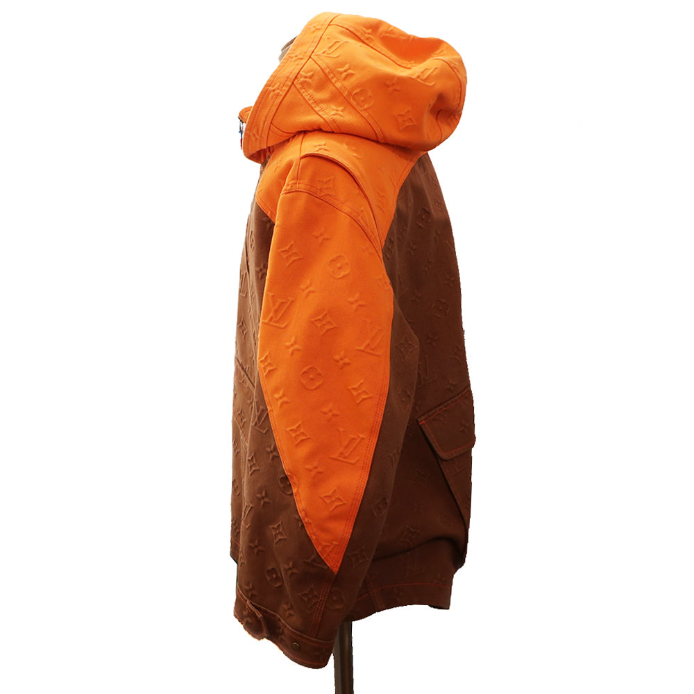 Louis Vuitton Monogram s Denim Jacket Orange Brown Size 54  Apparel Dress Mens Fashion