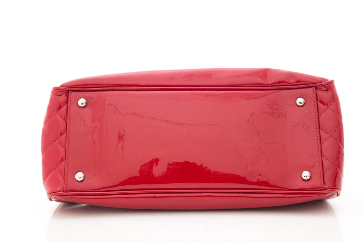 Chanel Red & Pink Lipstick Patent Leather HandBag