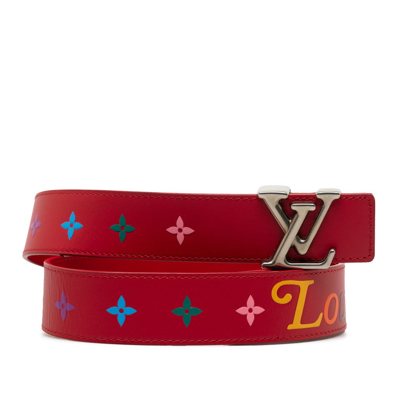 Louis Vuitton Monogram New Wave Sanctuary Belt 32/80 M0096 Red Multicolor Leather  Louis Vuitton