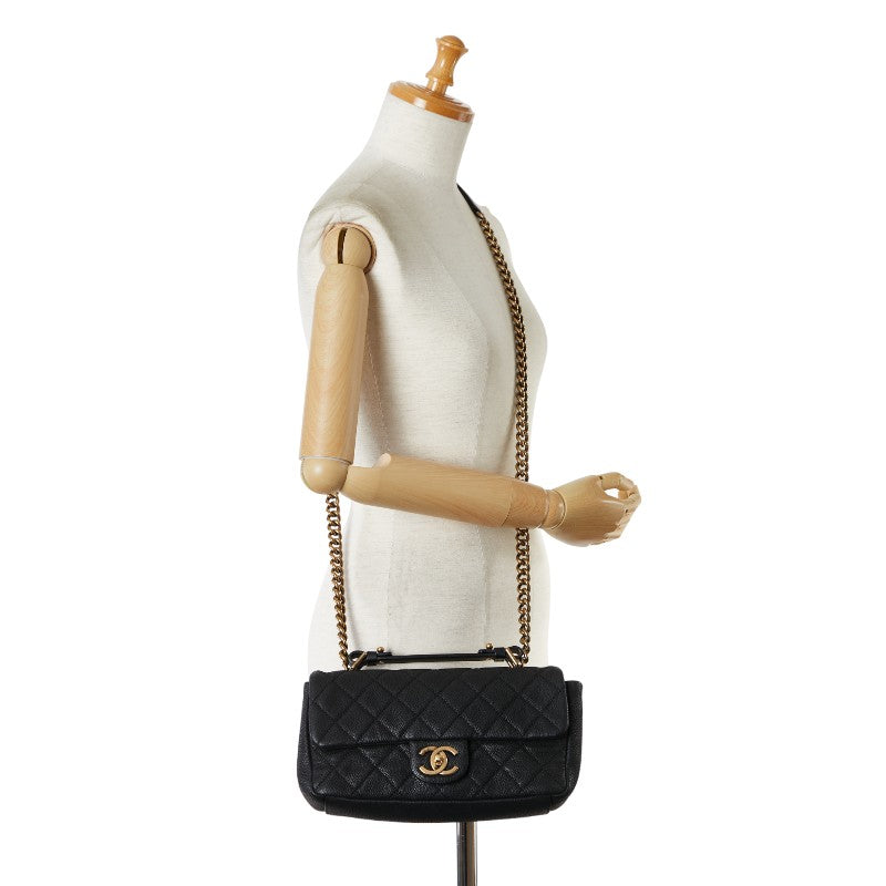 Chanel Matrasse 25 Coco Handbag Chain Shoulder Bags Black G Caviar S  Chanel
