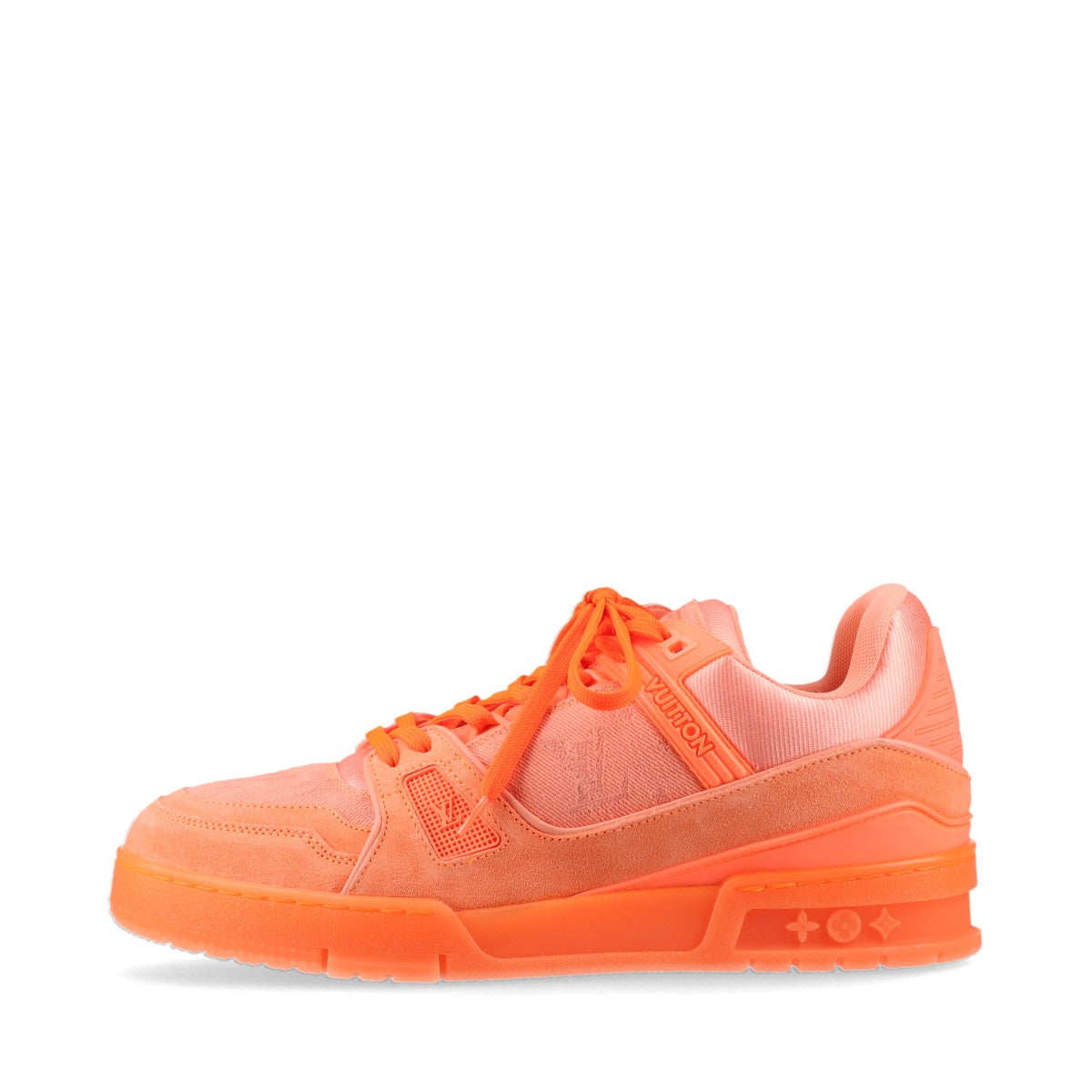 Louis Vuitton LV Trainer Line 20 Years Suede x Fabric Sneakers UK6 1/2 Mens Orange GO1210 Monogram LV Logo   Bag