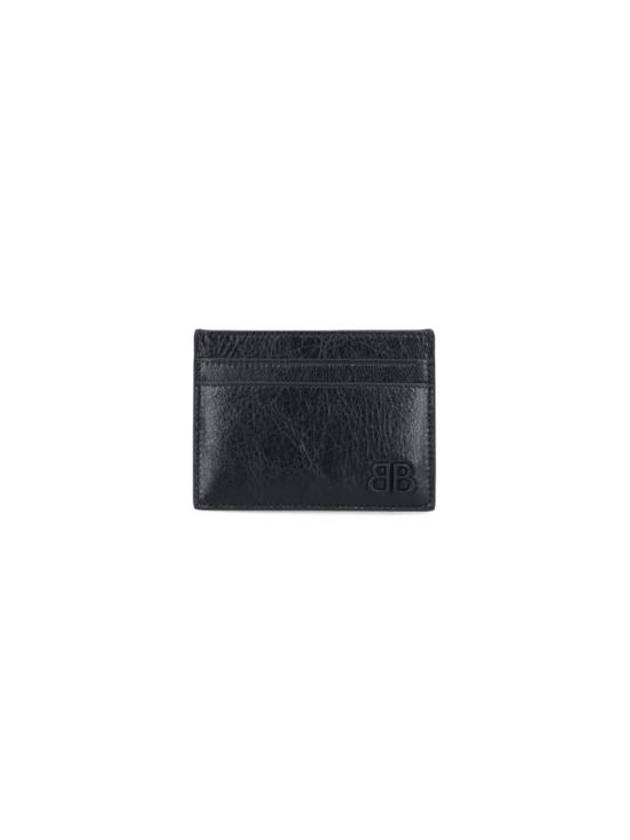 Luxury Balenciaga  Monaco Card Wallet Black