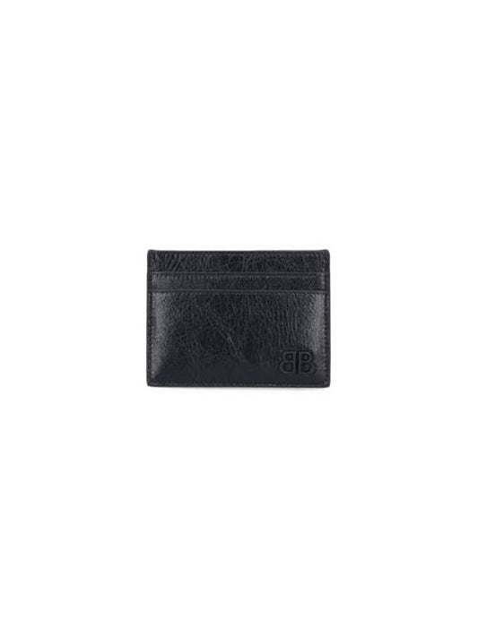 Luxury Balenciaga  Monaco Card Wallet Black