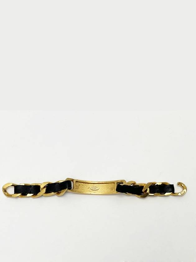 Initial Black Gold Chain Bracelet 4VCHA19600 Chanel