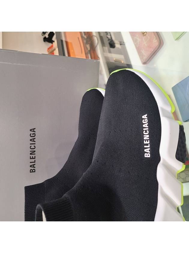 Luxury Balenciaga  Speed Runner High Top Sneakers Black Yellow