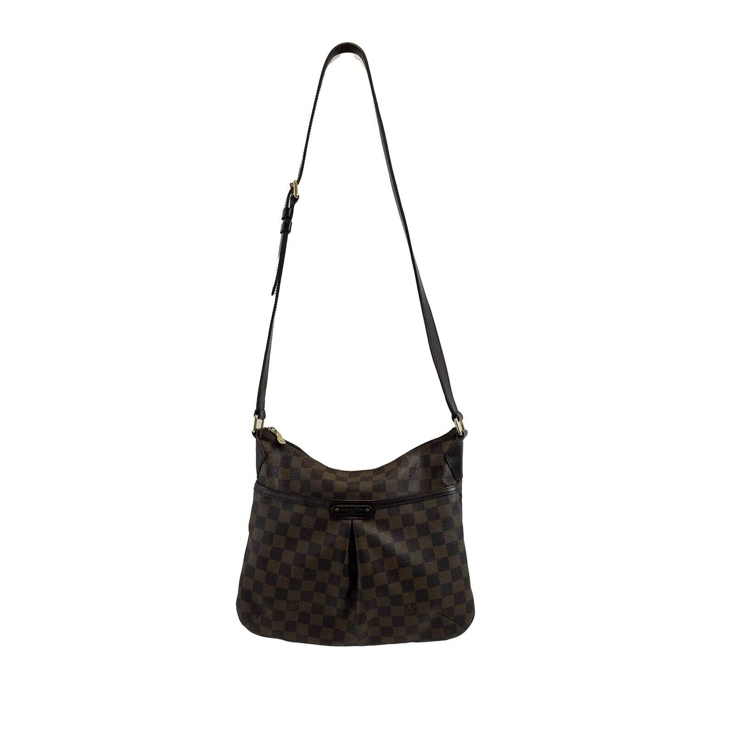 LOUIS VUITTON Excellent Damier Ebene Bloomsbury PM Brown Crossbody Bag