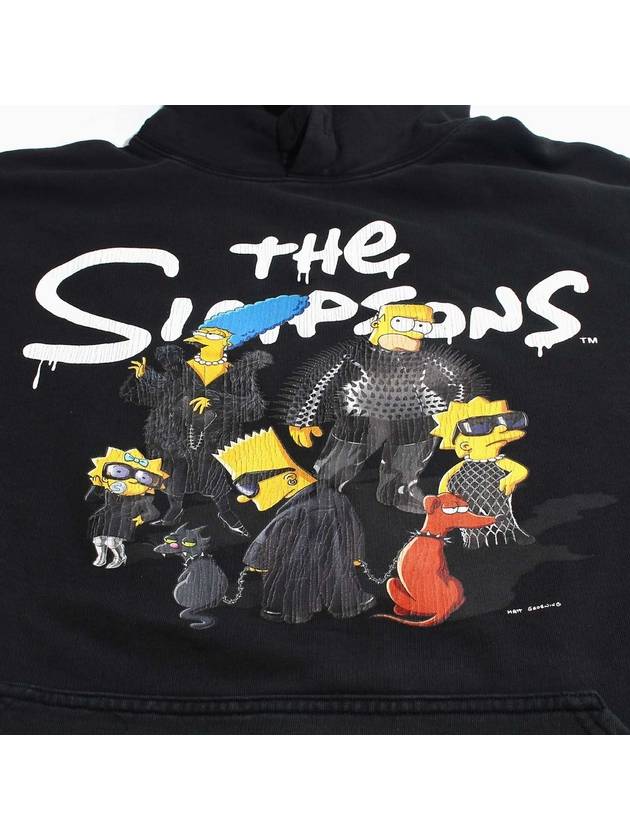 Luxury Balenciaga  The Simpsons Printed Hoodie Black
