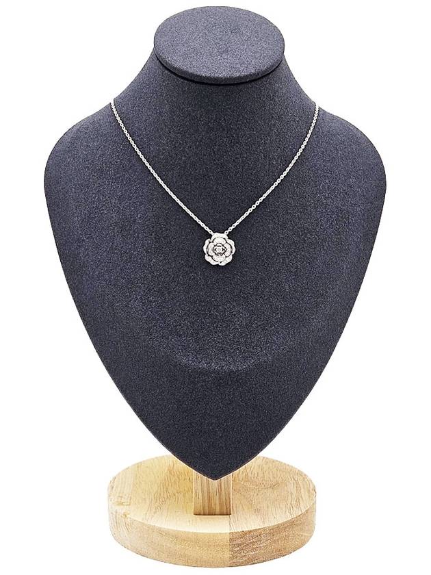 Chanel J12071 18K White Gold Boutonde Camellia Diamond Necklace Chanel