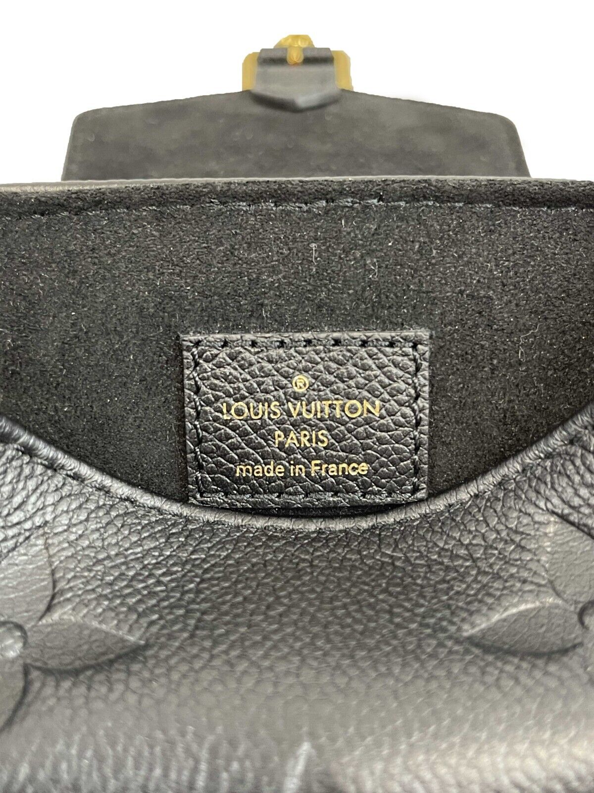 LOUIS VUITTON Tiny Backpack Monogram Empreinte Giant Leather Black