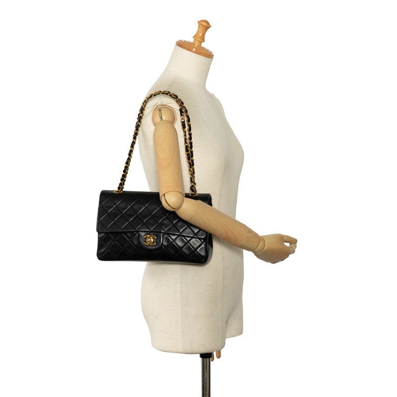 Chanel Mattress Double Flat Chain houlder Bag No. 2 Black Gold   Chanel