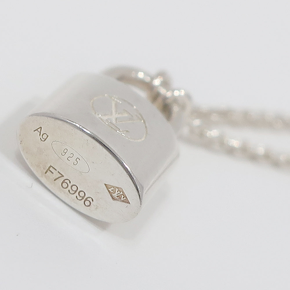 Louis Vuitton Necklace Panthenic Lock Q93559 approximately 50cm  Accessories Ag925 Silver LV Logo approximately 8.2g Warranty Bag Box