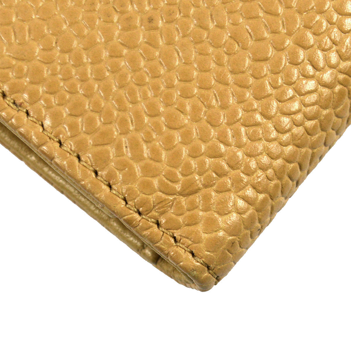 Chanel 2005-2006 Beige Caviar Timeless Long Wallet