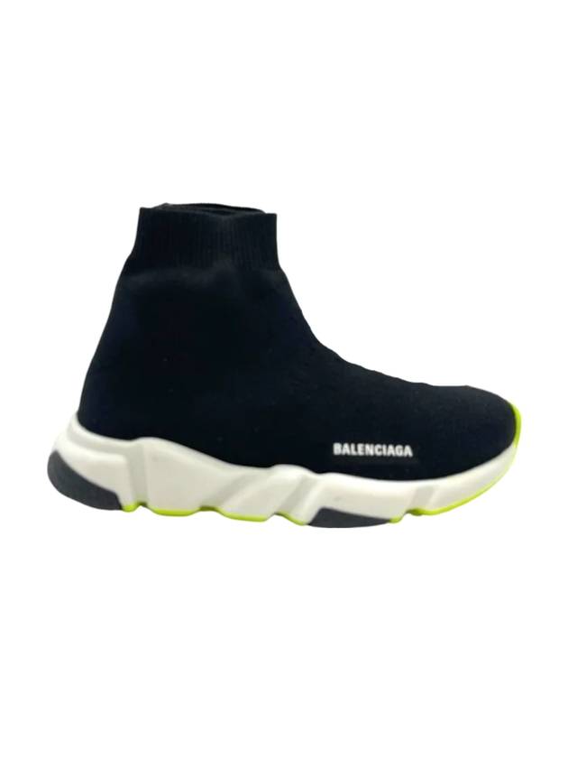 Luxury Balenciaga  Kids Logo Speedrunner Sneakers Black