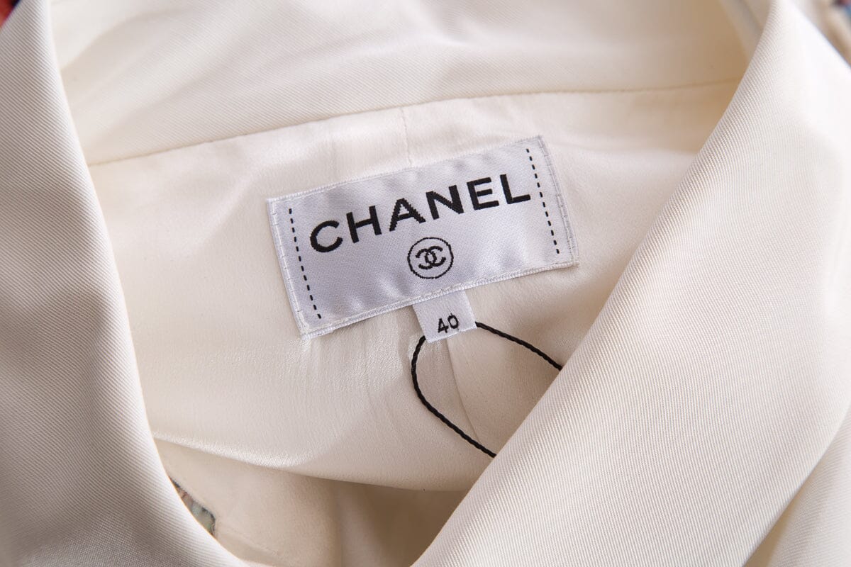 Chanel White Sleeveless Dress SZ 40