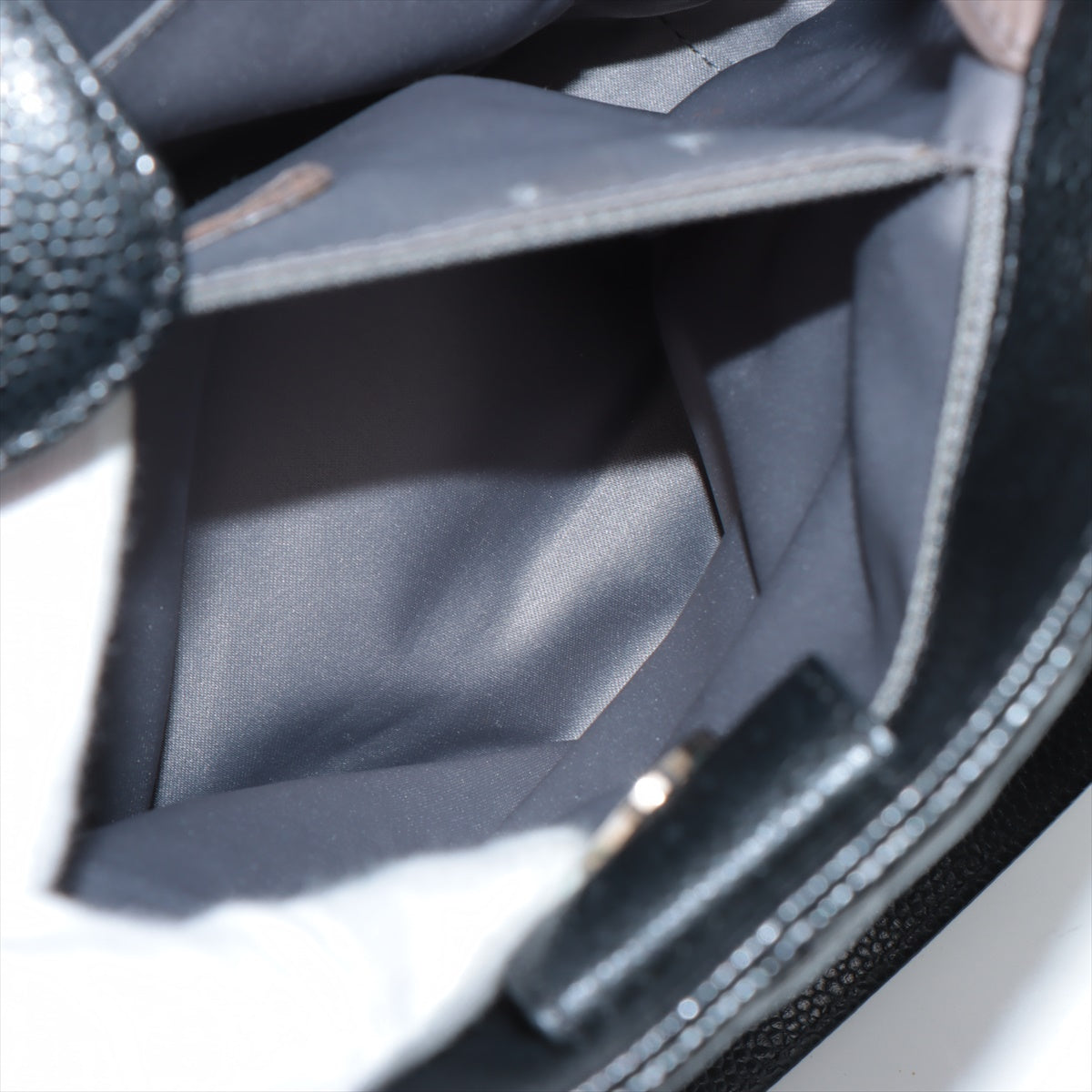 Chanel PST Caviar S Tote Top Bag Black Silver Gold  15th