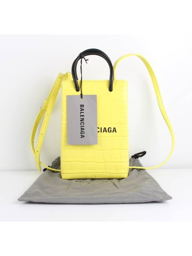 Luxury Balenciaga  Crocodile cross bag yellow