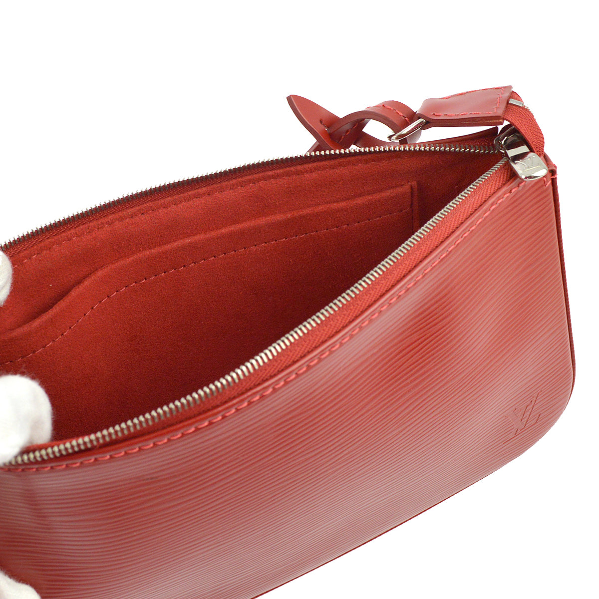 Louis Vuitton Red Epi Pochette Accessoires Handbag M41157