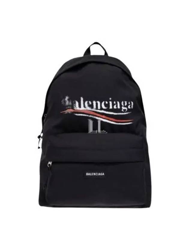 Luxury Balenciaga  Explorer Logo Backpack Black