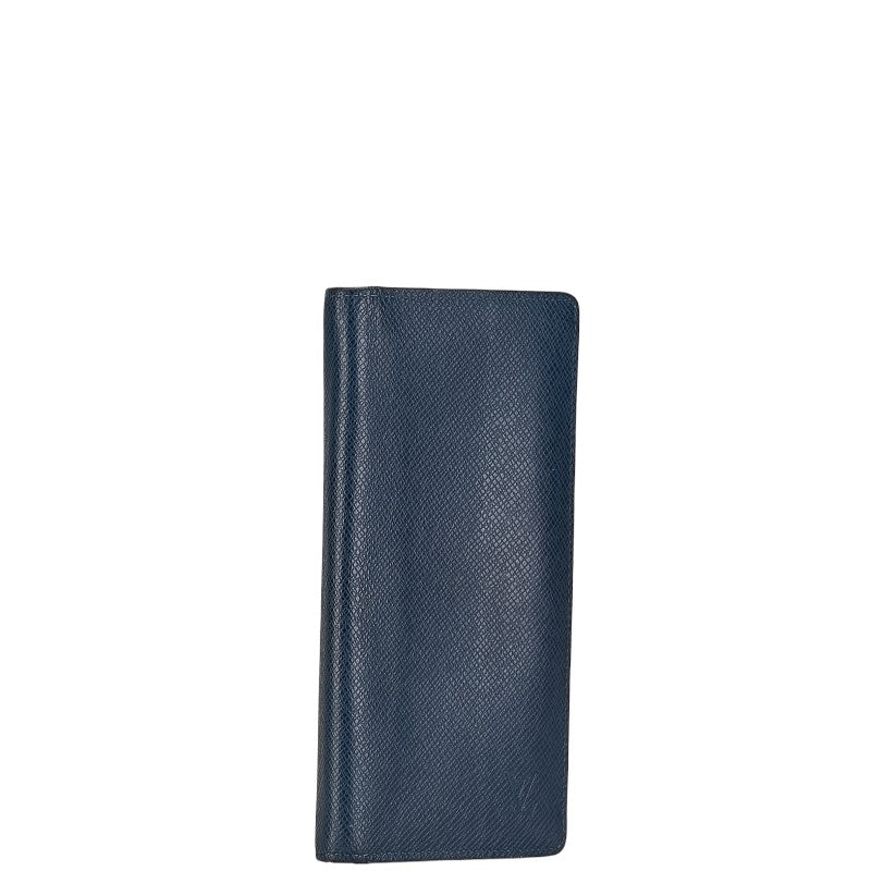 Louis Vuitton Taiga Portefolio Braza Long Wallet M30502 Navy Leather Mens Louis Vuitton