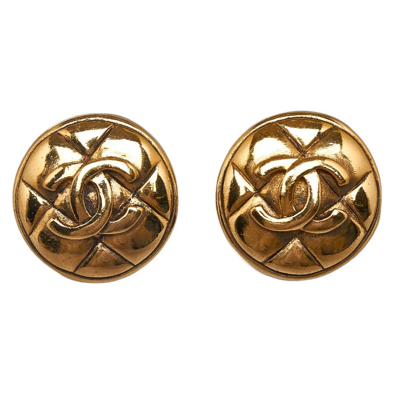 Chanel Matrases Cocomark Earrings Gold   Chanel