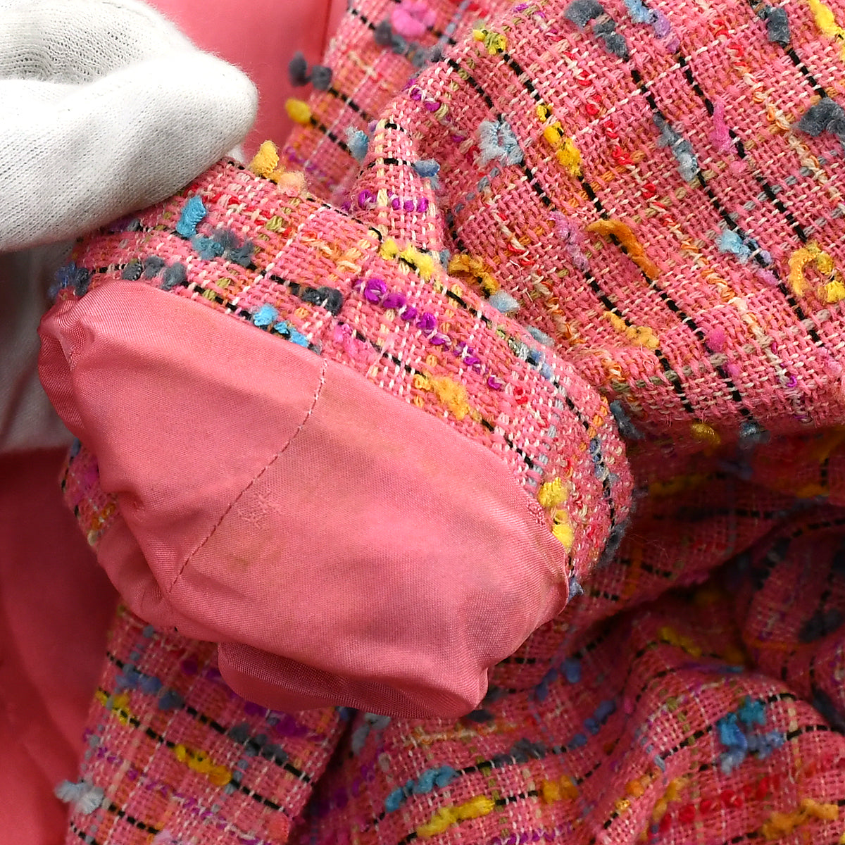 Chanel single breasted tweed boucle jacket #38