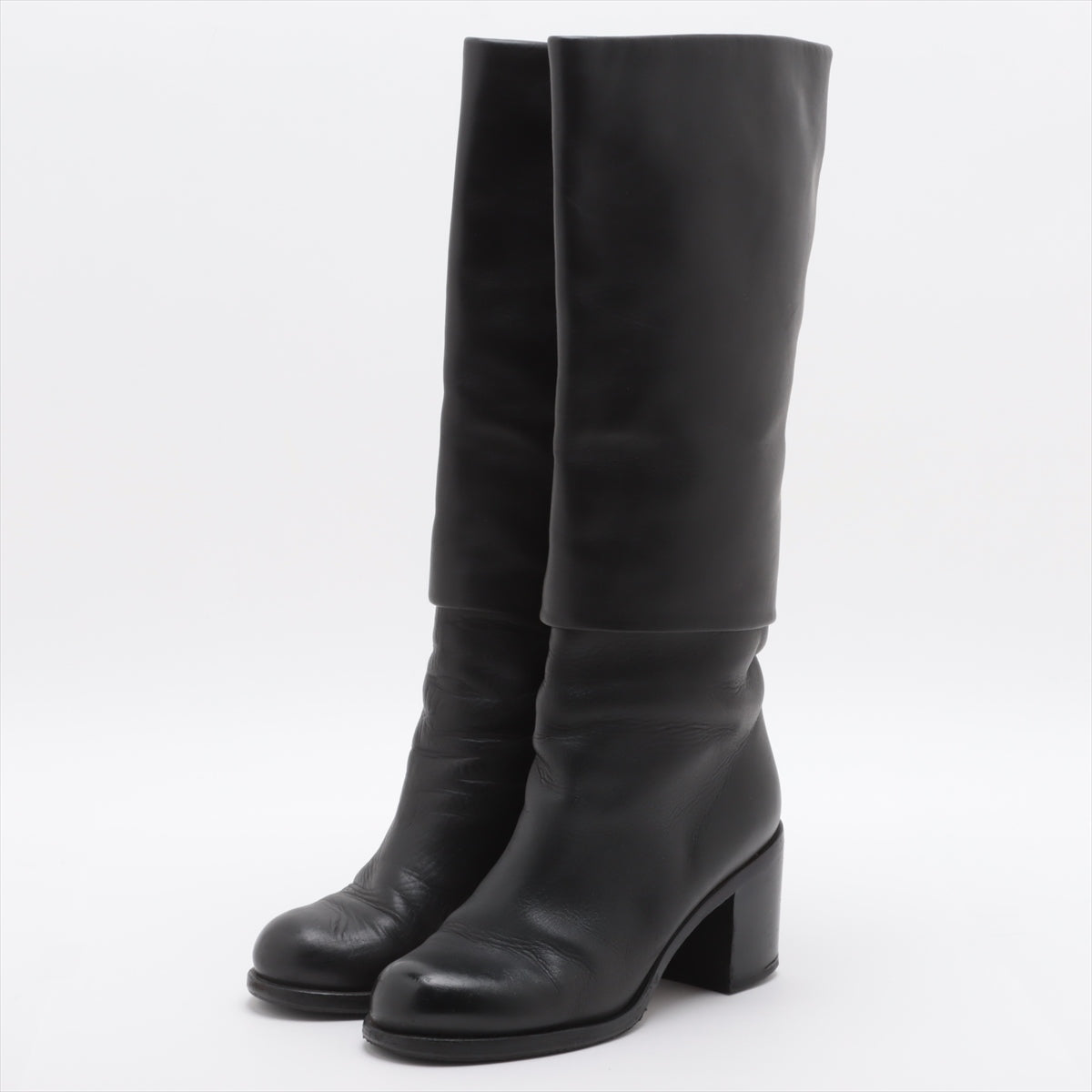 Chanel Coco Leather Long Boots 36  Black G27808 Lift