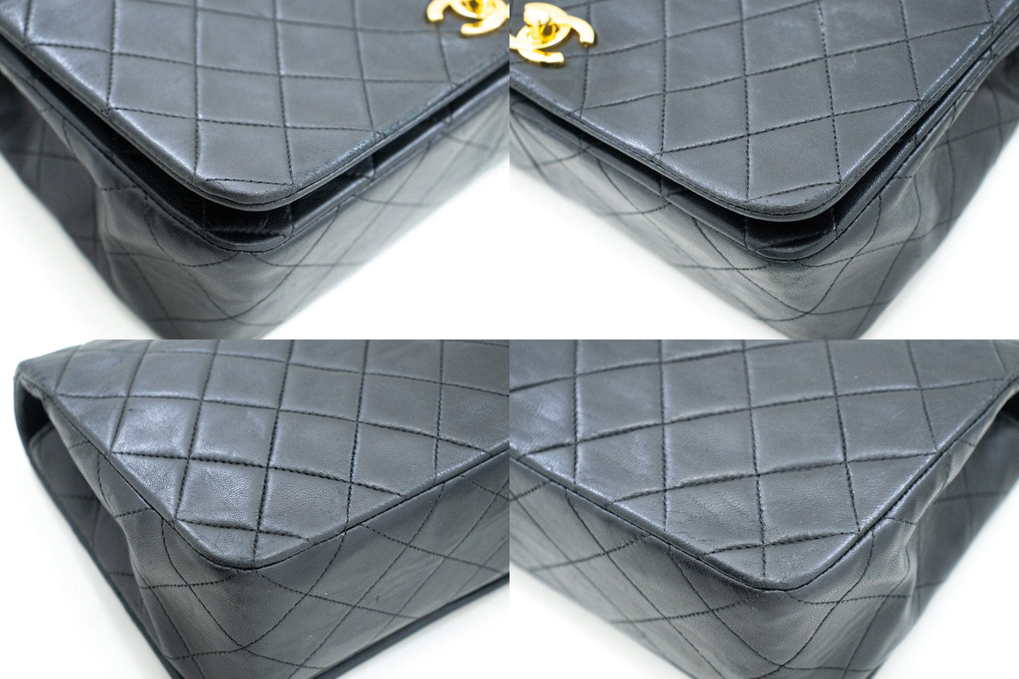Top Quality Chanel Full New Chain Shoulder Bag Clutch Black Quilted Lambskin