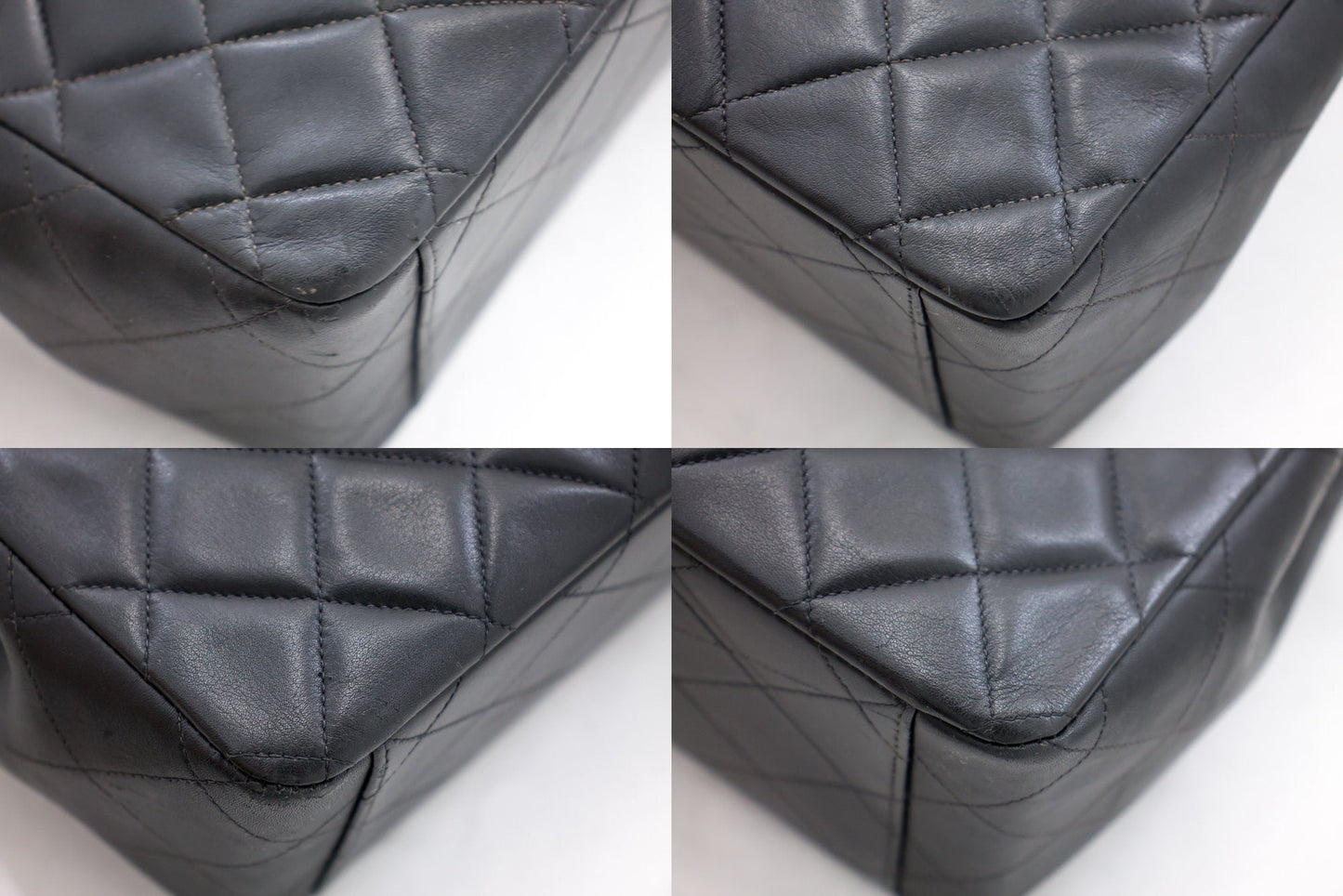 Top Quality Chanel Jumbo 13" 2.55 New Chain Shoulder Bag Black Lambskin Large
