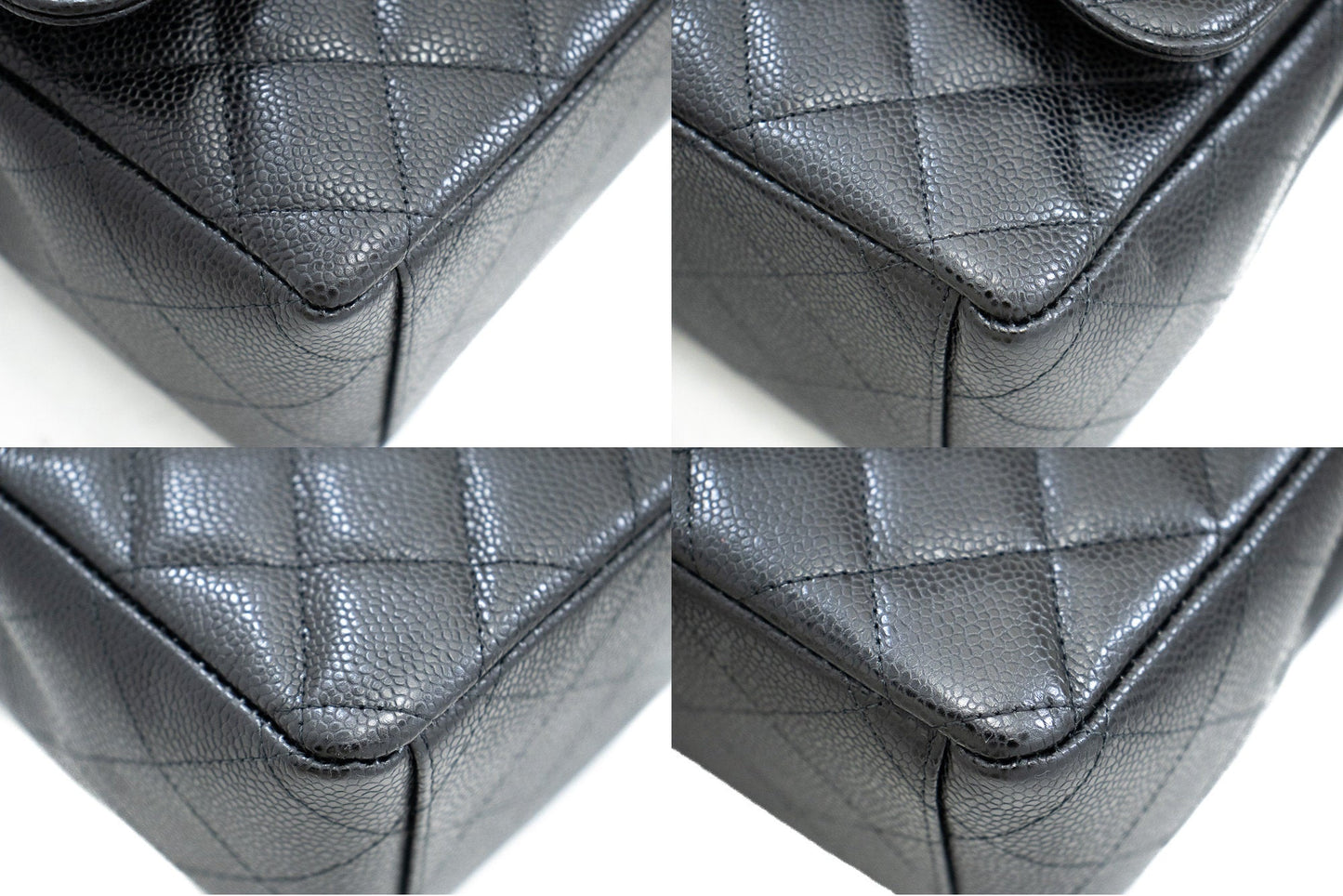 Top Quality Chanel Maxi Classic Handbag Grained Calfskin Double New Chain Shoulder Bag