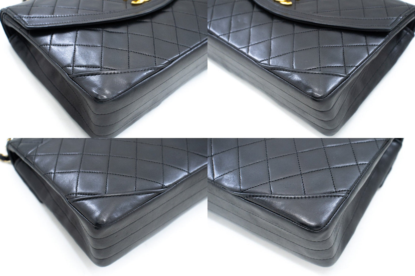 Top Quality Chanel Half Moon Chain Shoulder Bag Crossbody Black Quilted New